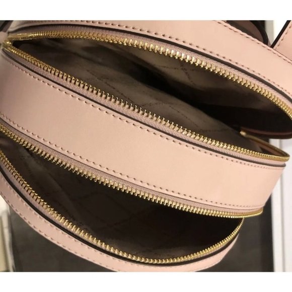 Michael Kors Jaycee Medium Leather Backpack Powderblush - Picture 3 of 7